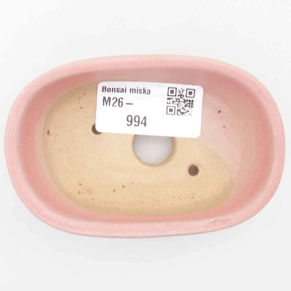 kerámia bonsai tál 9 x 6,5 x 2,5 cm, rózsaszínű
