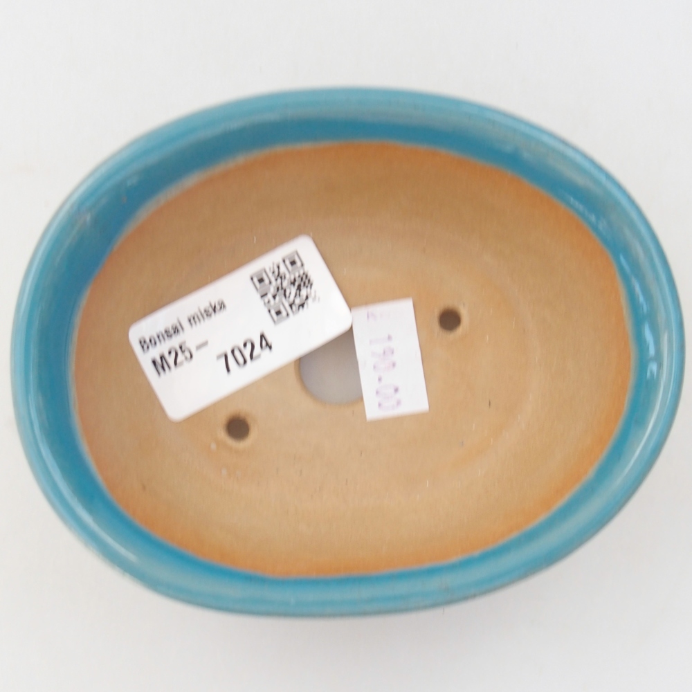 kerámia bonsai tál 11 x 9 x 4 cm, kék színben