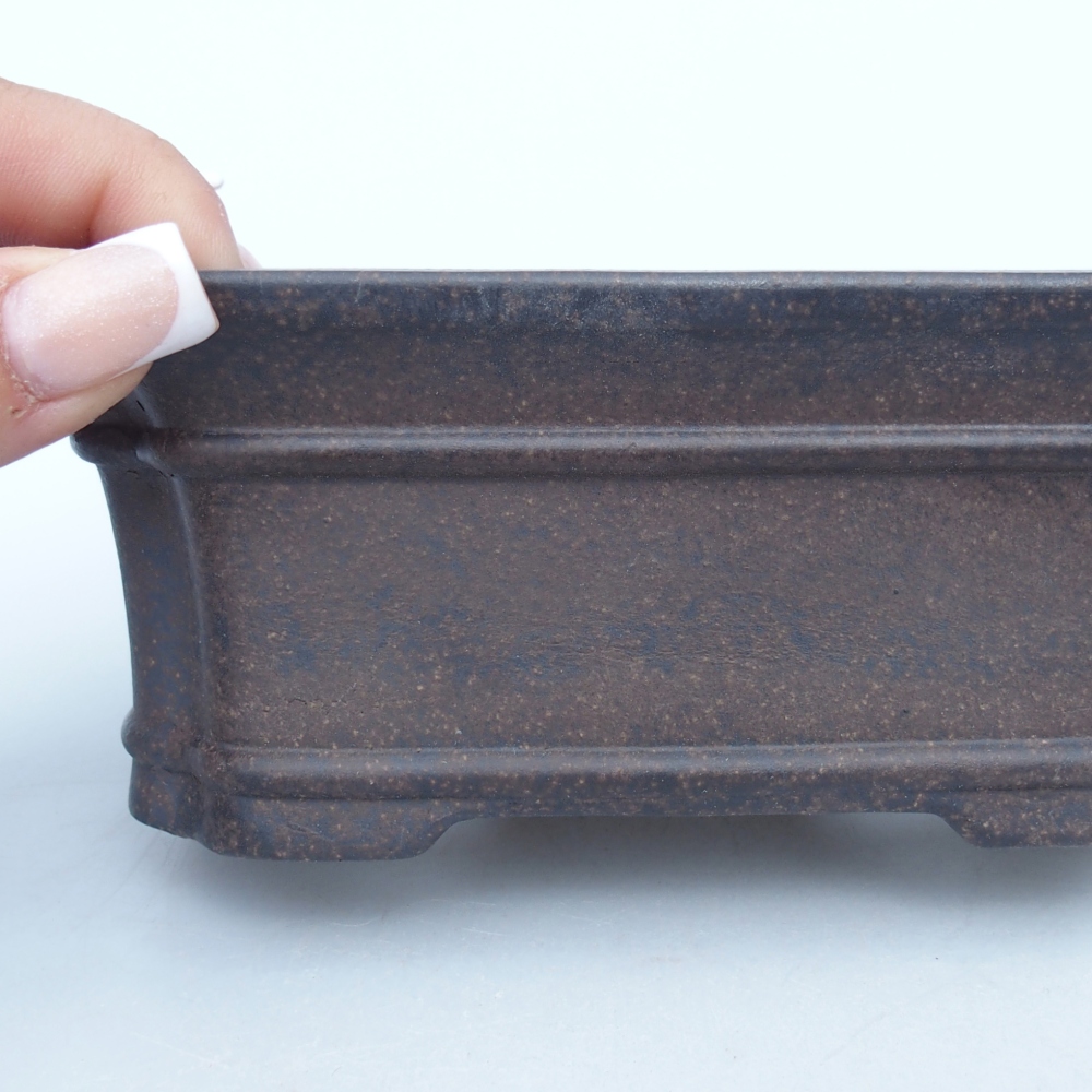 Tál 15 x 9,5 x 6 cm barna okkersárga