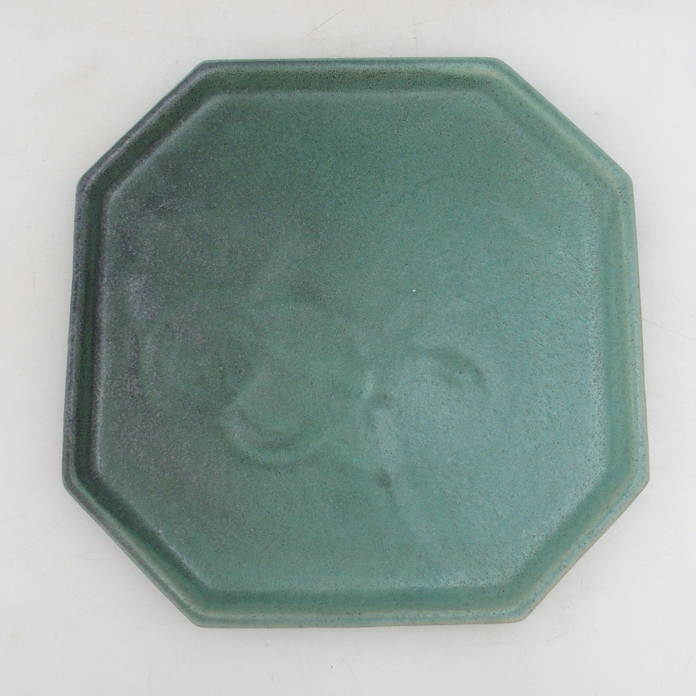 Kerámia tál H14 - 18 x 18 x 1 cm - zöld