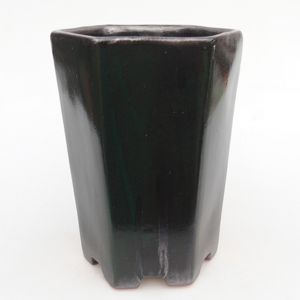 Bonsai kerámia tál 12,5 x 11,5 x 16,5 cm, zöld