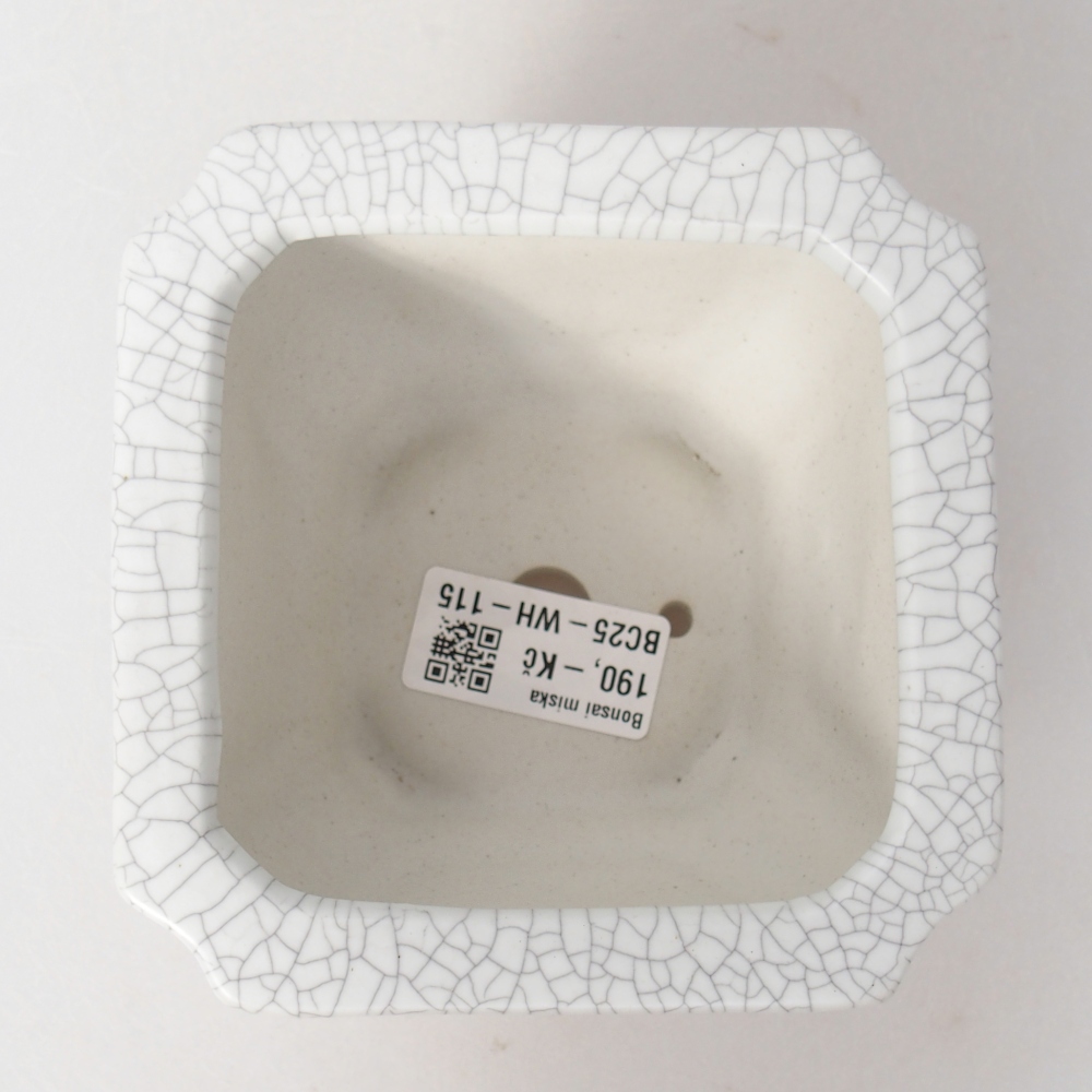 kerámia bonsai tál 11 x 11 x 7 cm, raku színben