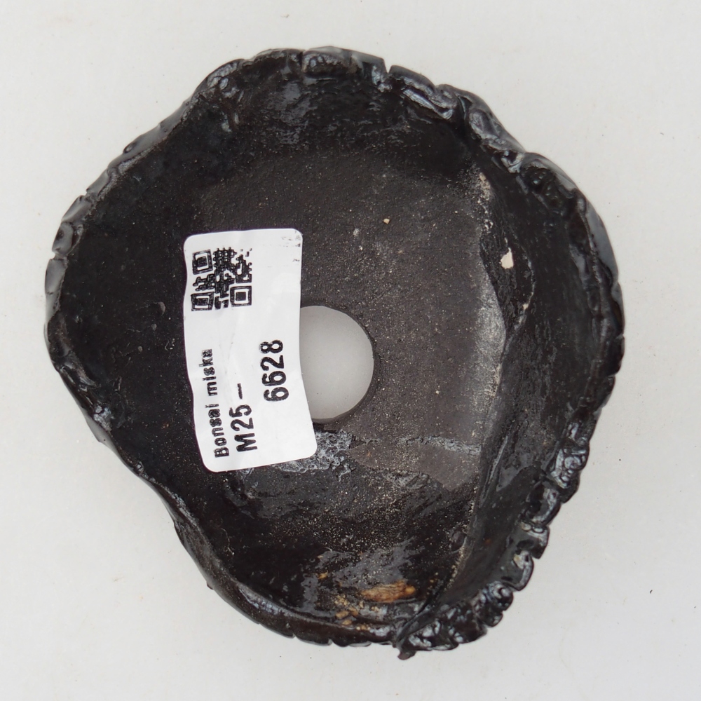 Kerámia kagyló 8,5 x 8 x 5,5 cm , fekete színű