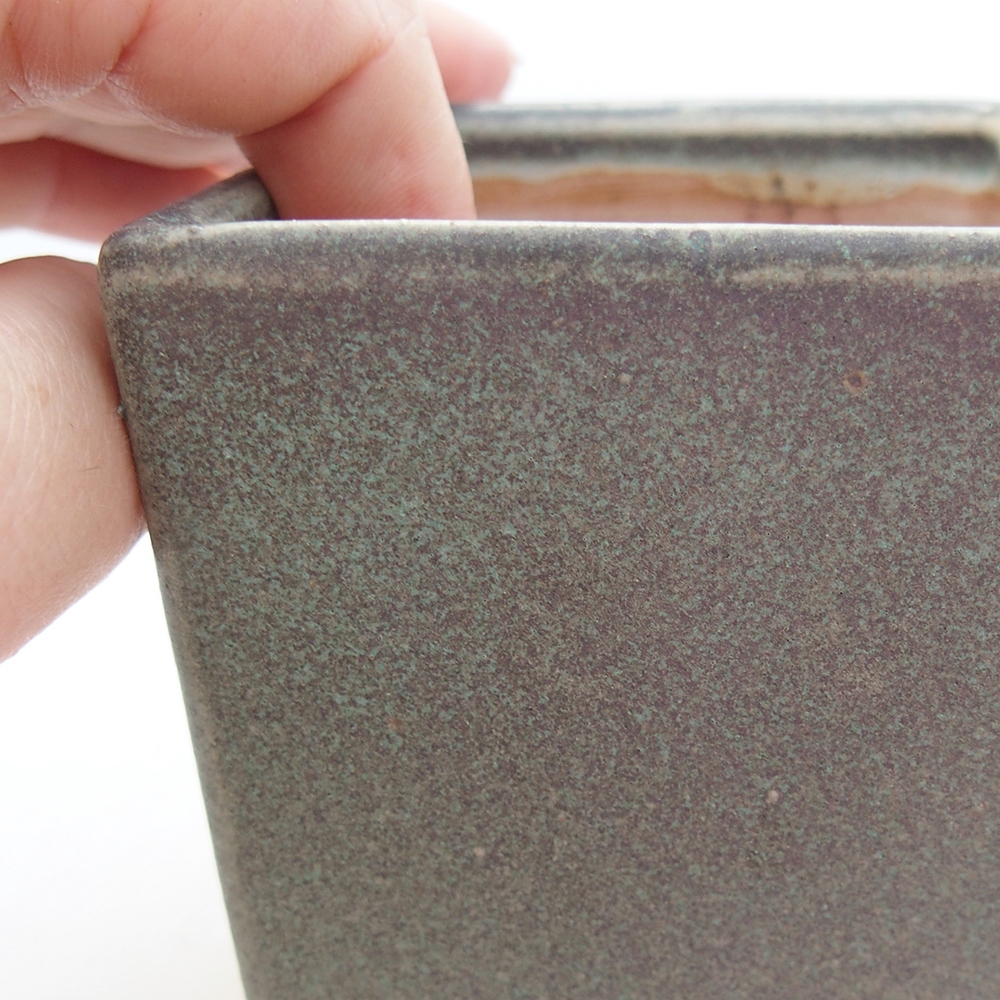 Kerámia bonsai tál 7 x 7 x 9,5 cm, zöld