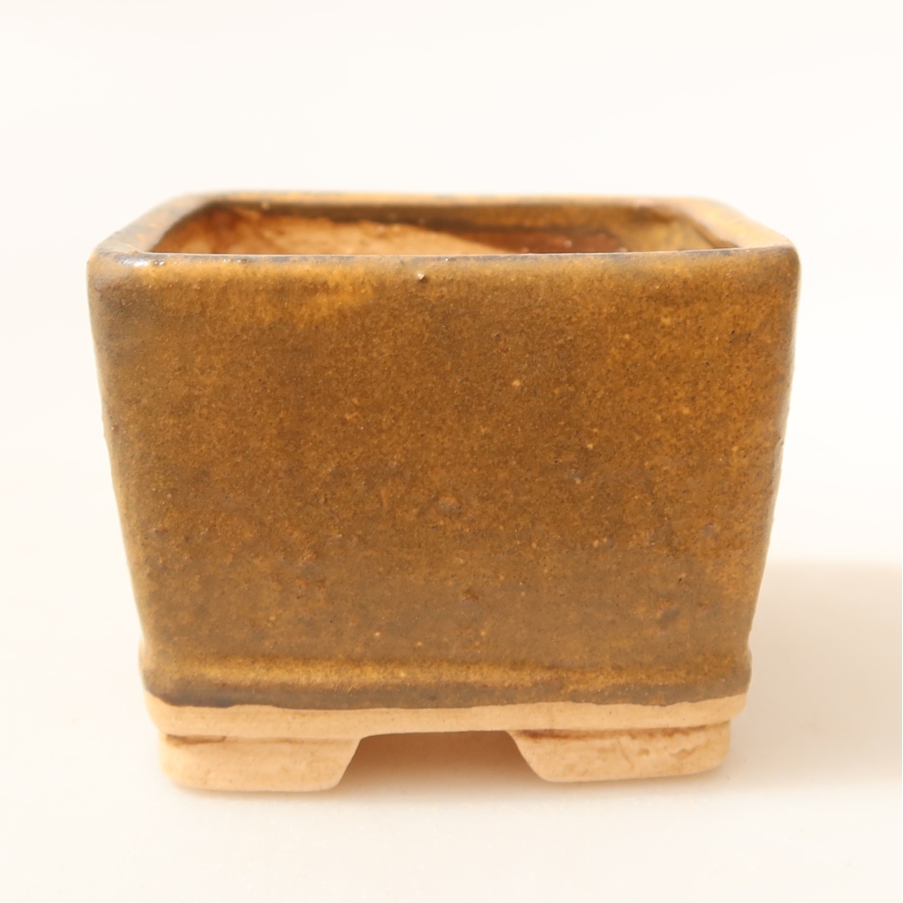 Kerámia bonsai tál, 6 x 6 x 5 cm, kék színű