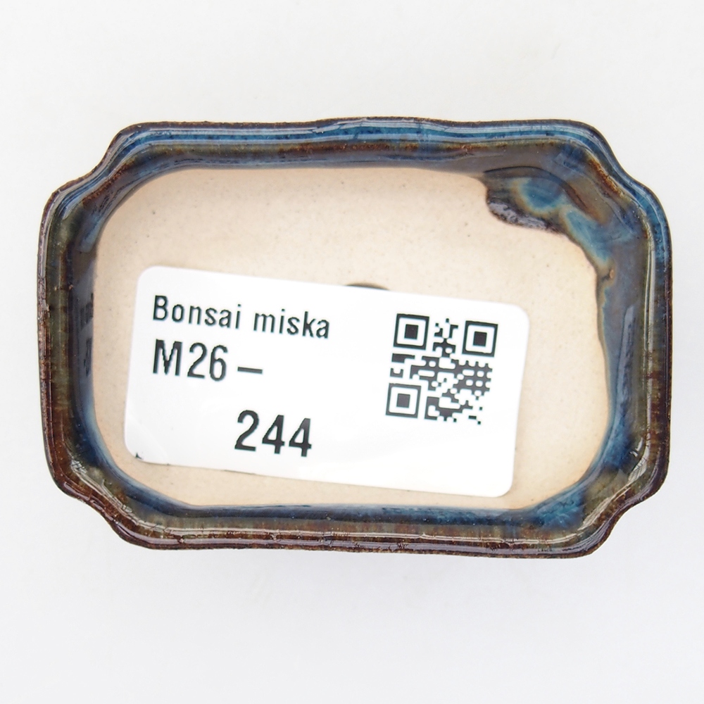 Mini bonsai tál 6 x 4 x 1,5 cm, kék színben