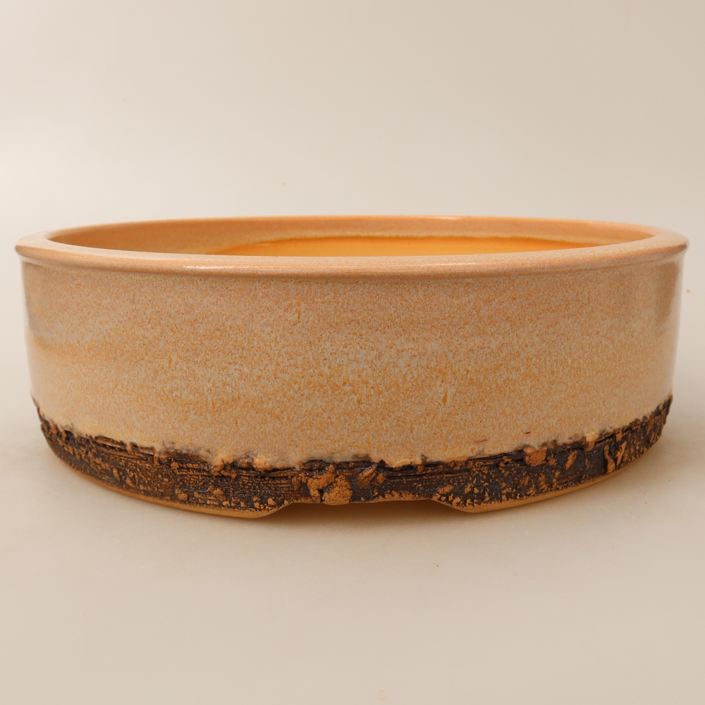 kerámia bonsai tál 24,5 x 24,5 x 7 cm, bézs színű