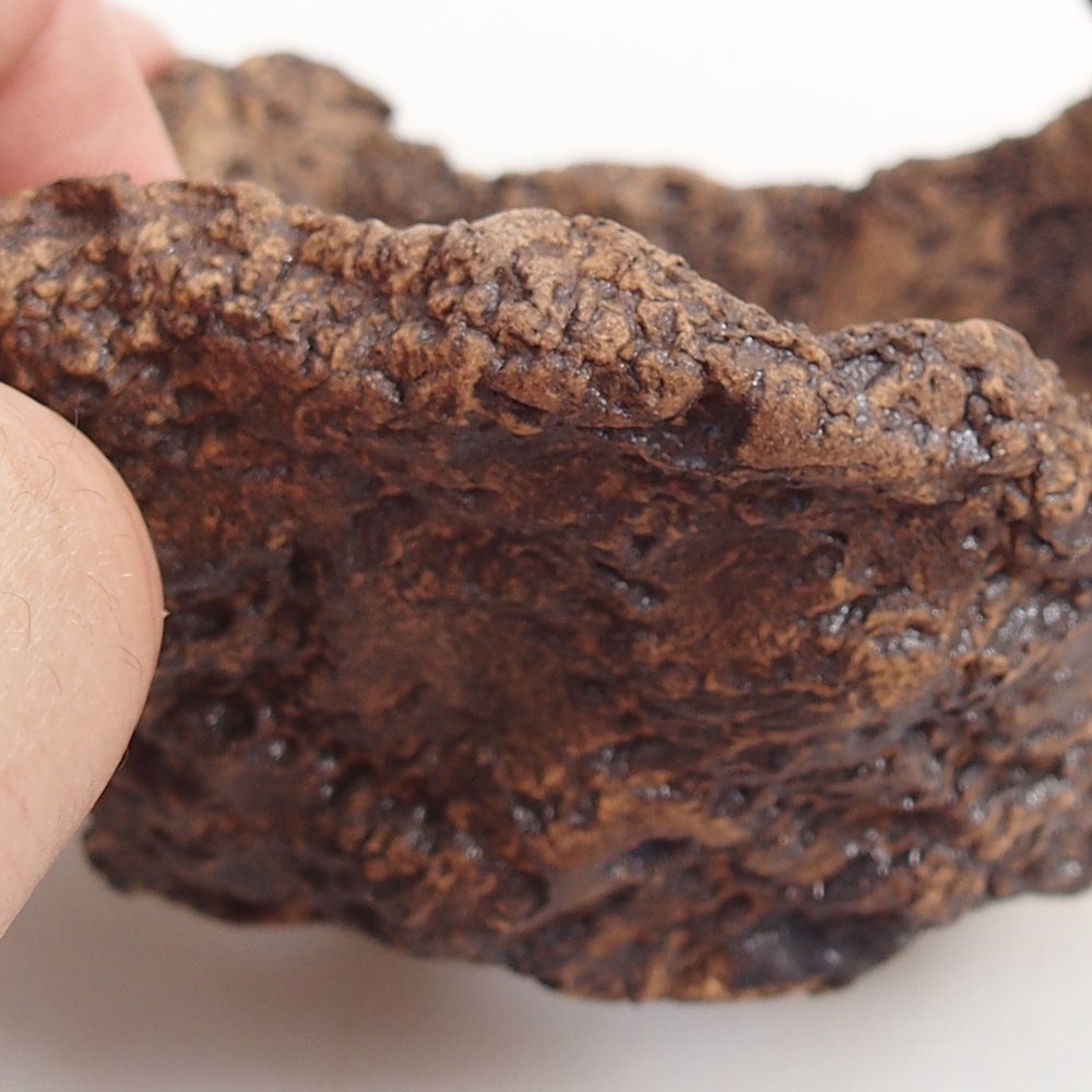 Kerámia kagyló 9 x 8 x 7 cm , színe barna