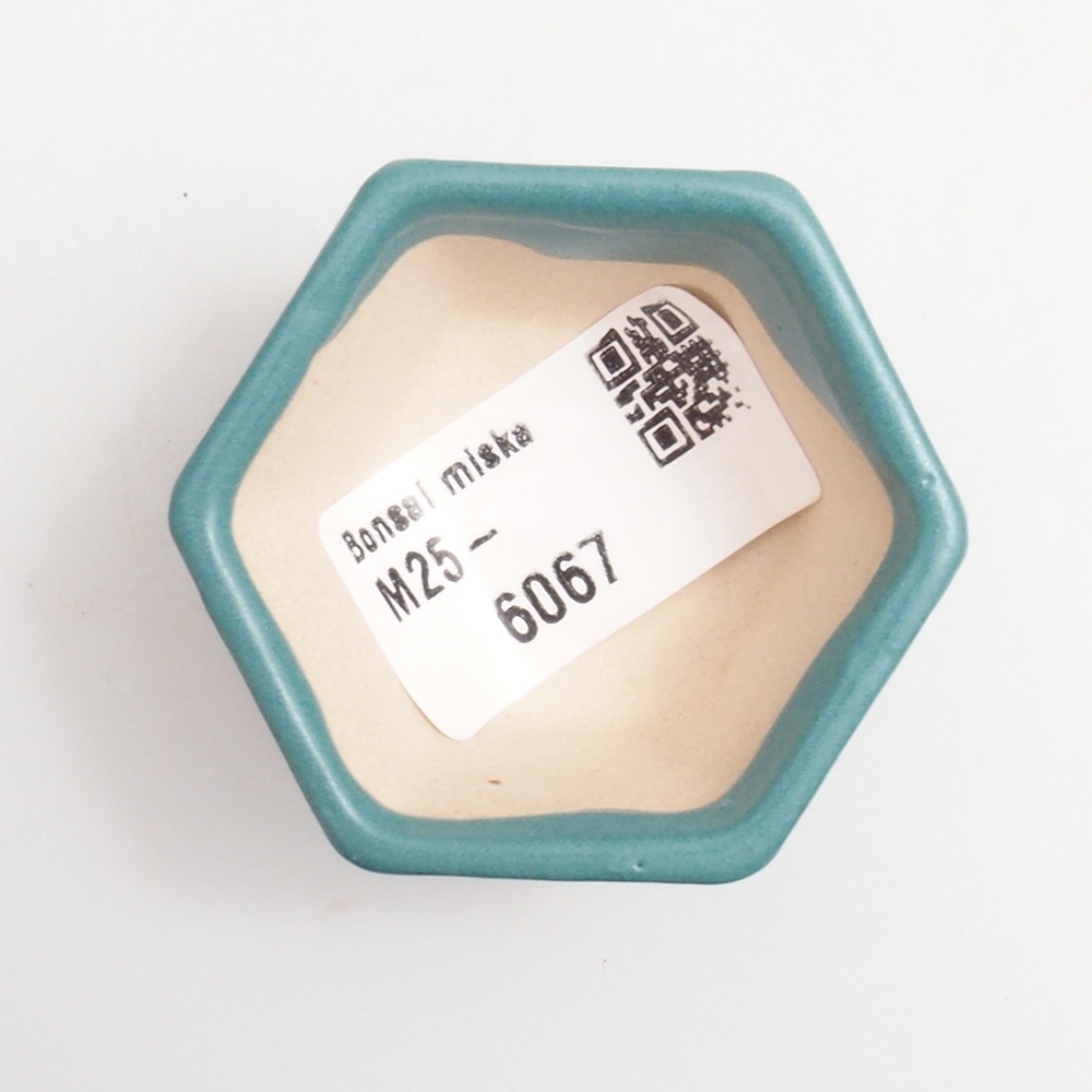 kerámia bonsai tál 6,5 x 5,5 x 4 cm, kék színben