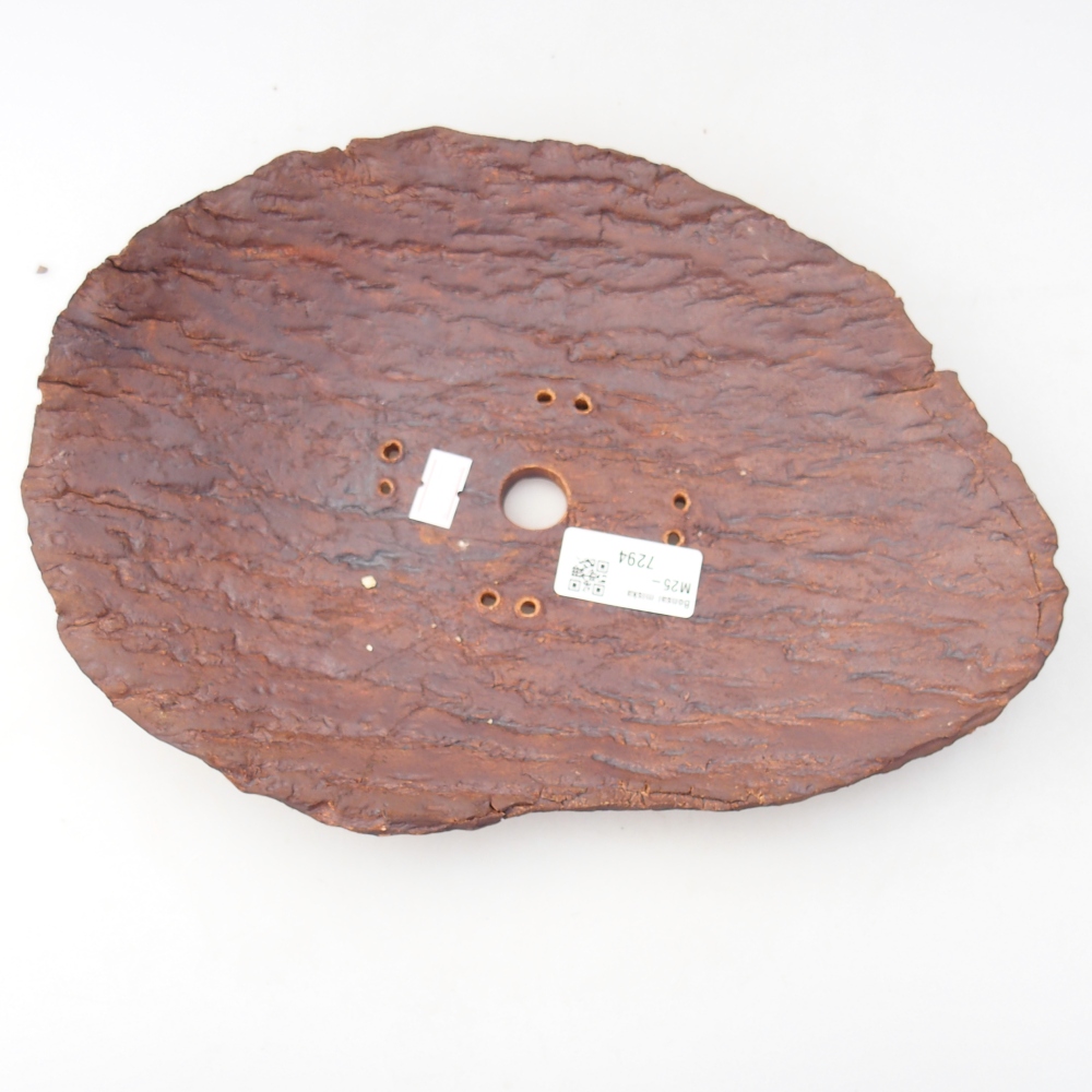 Kerámia kagyló 28 x 20 x 5 cm , barna színű