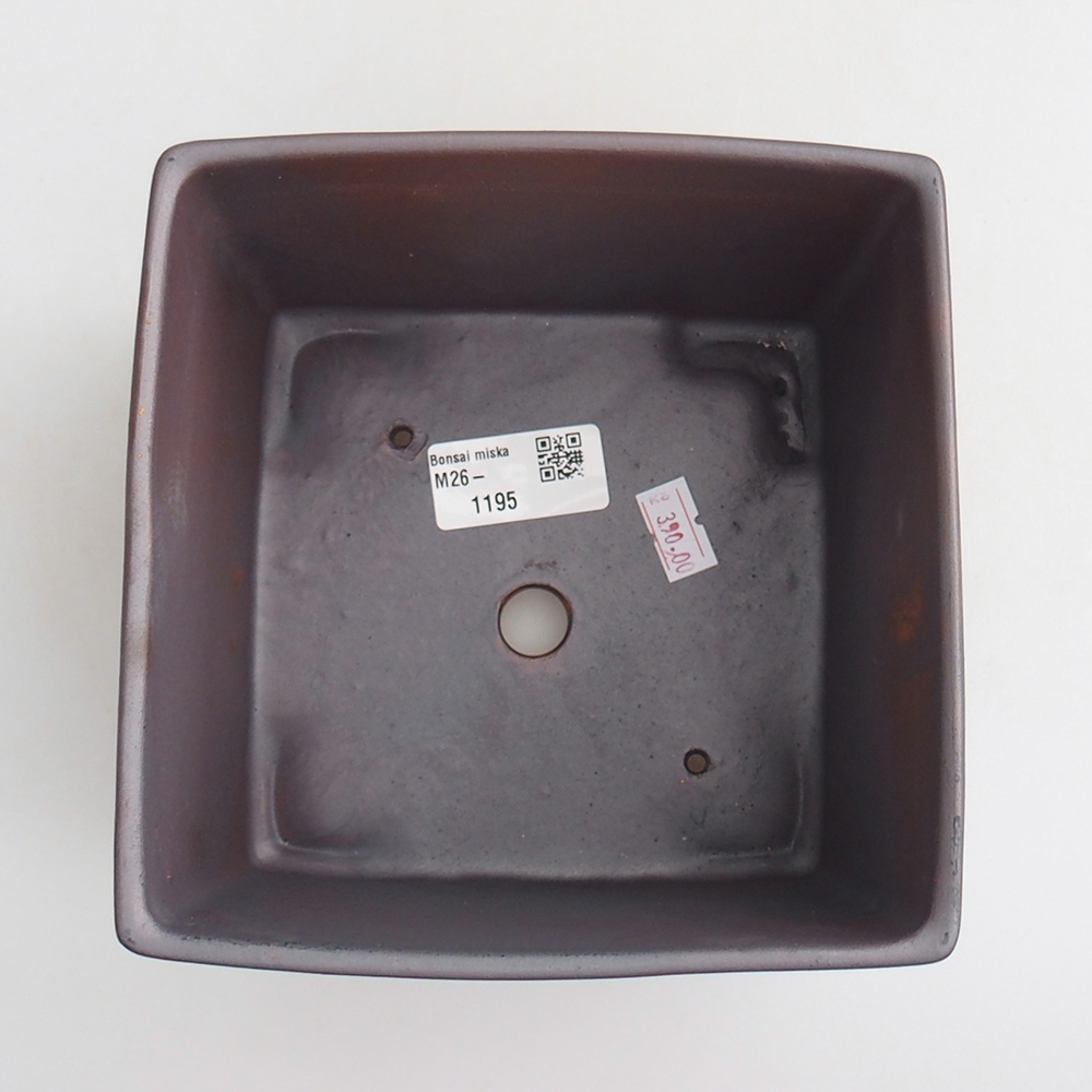 Kerámia bonsai tál 15 x 15 x 10,5 cm, fém színben