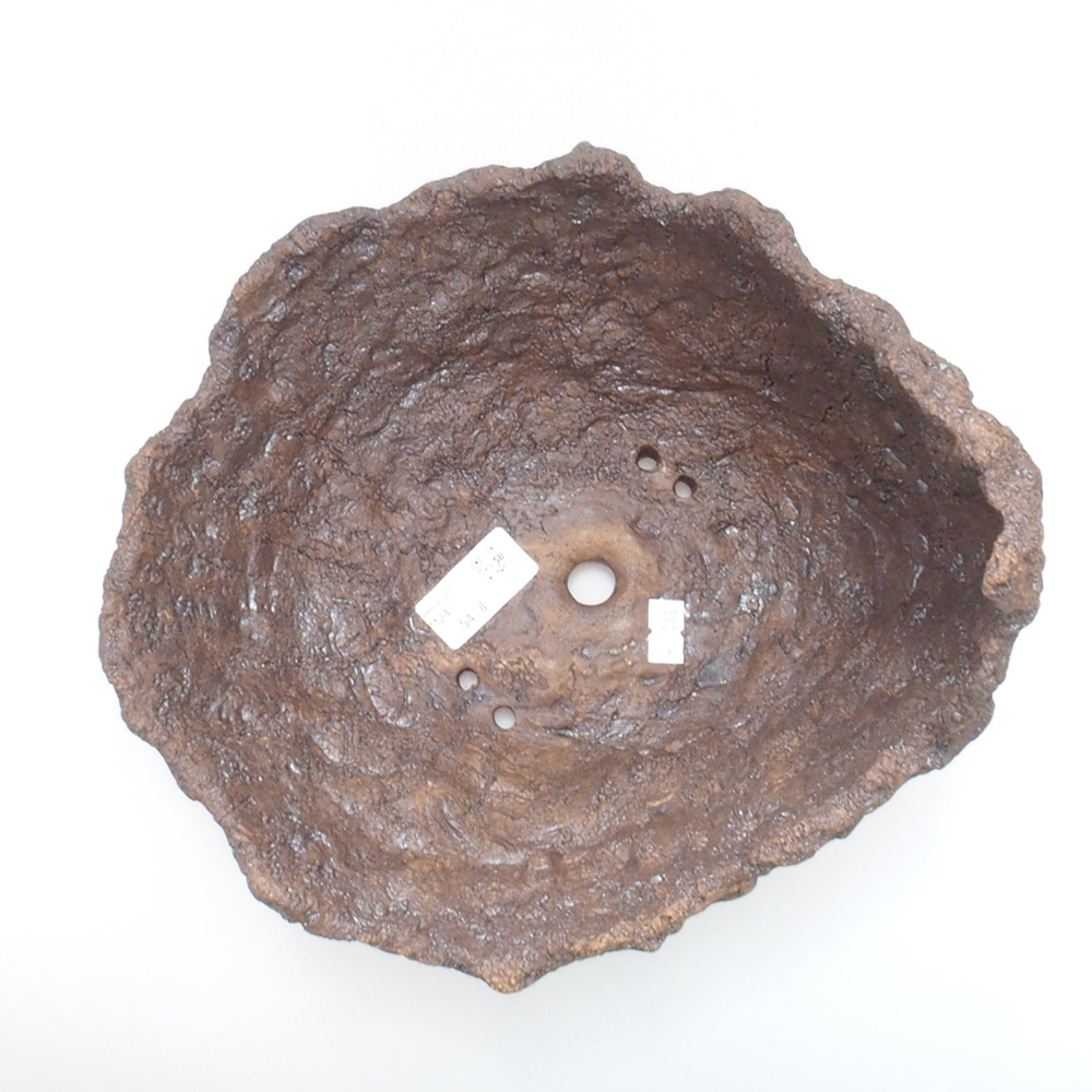 Kerámia kagyló 24 x 21,5 x 22 cm , színe barna