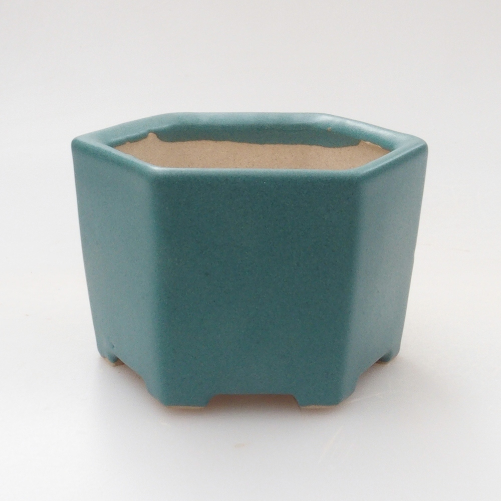 kerámia bonsai tál 6,5 x 5,5 x 4 cm, kék színben