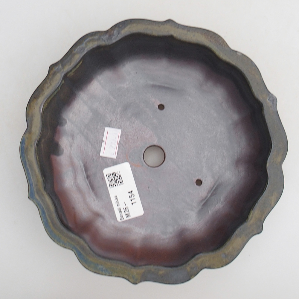 kerámia bonsai tál 18 x 18 x 4,5 cm, barna