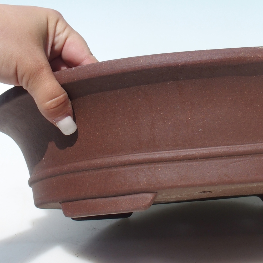 Bonsai tál 41,5 x 33,5 x 10 cm nyírfa barna