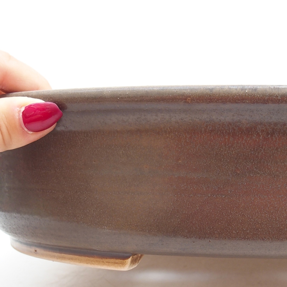 kerámia bonsai tál 32,5 x 28,5 x 7,5 cm, barna