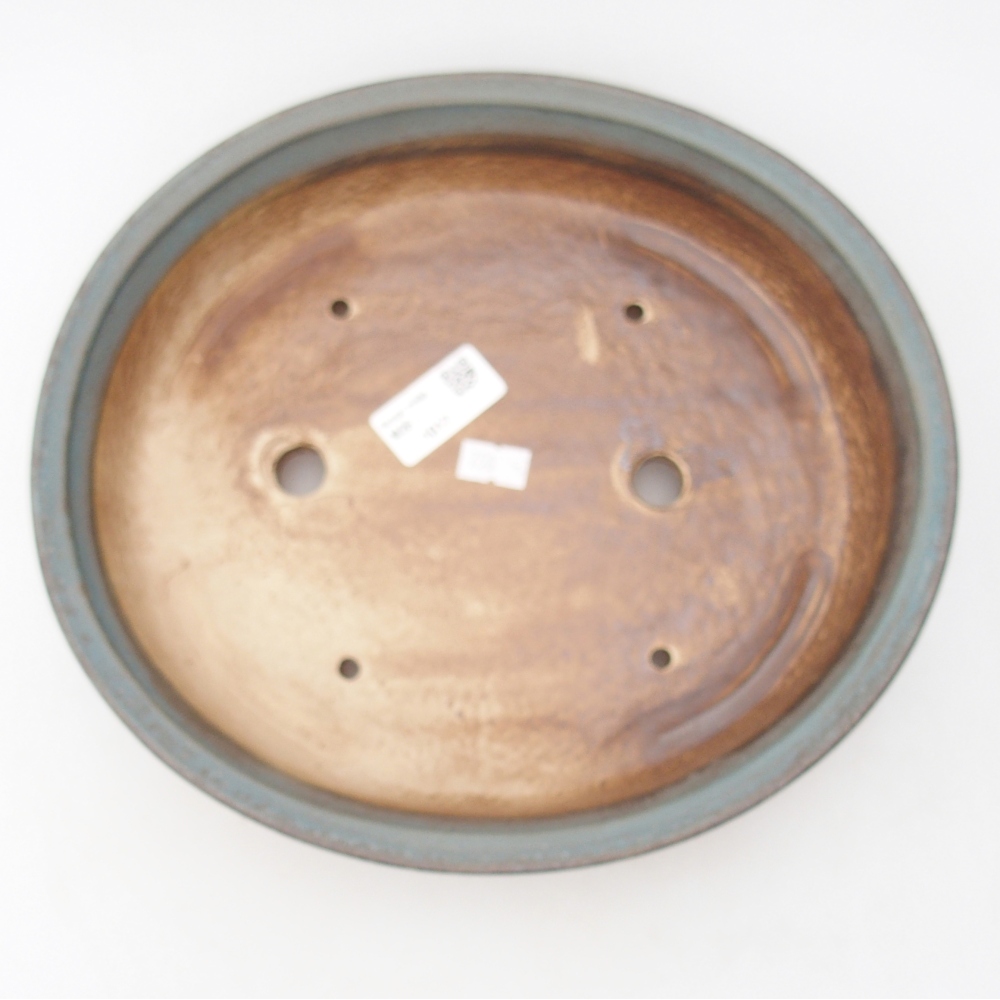 kerámia bonsai tál 26 x 23,5 x 5,5 cm, kék színű