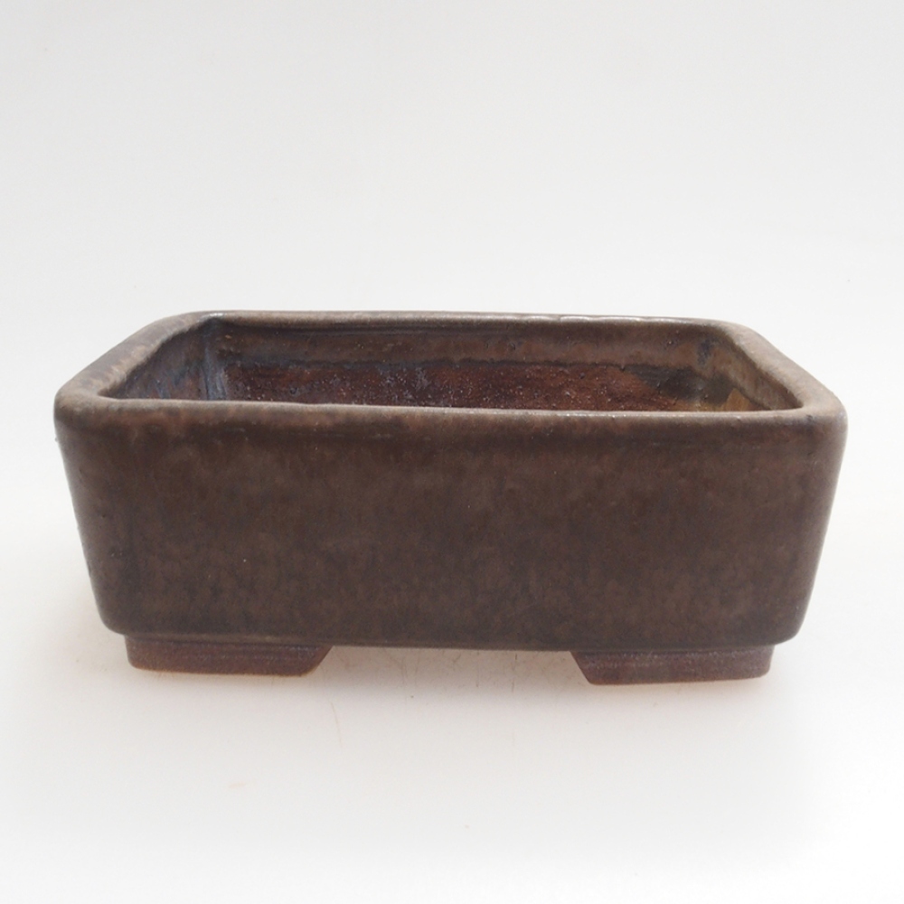 kerámia bonsai tál 10 x 8,5 x 4 cm, barna