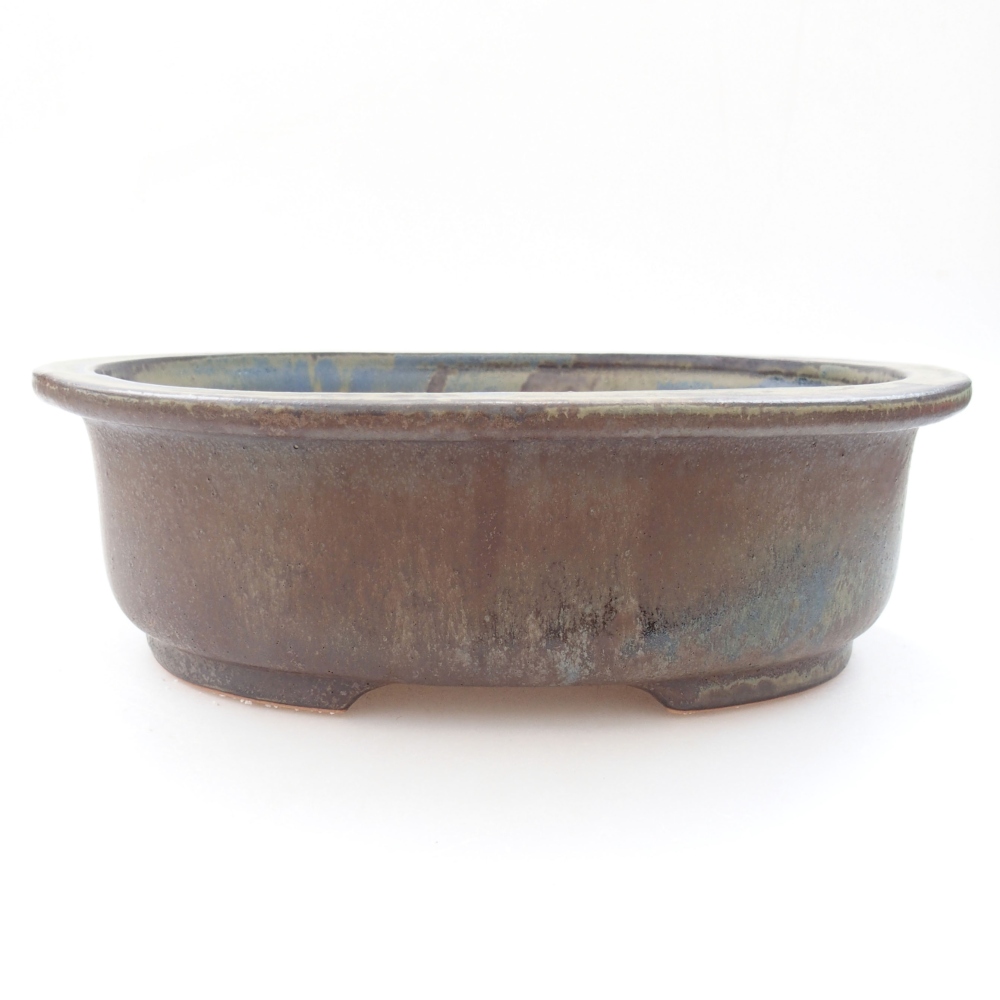kerámia bonsai tál 26 x 22 x 8 cm, barna