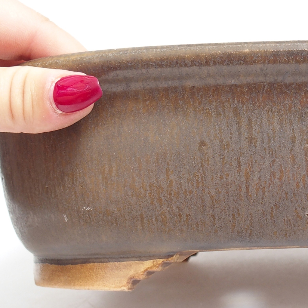 kerámia bonsai tál 25 x 21 x 7,5 cm, barna