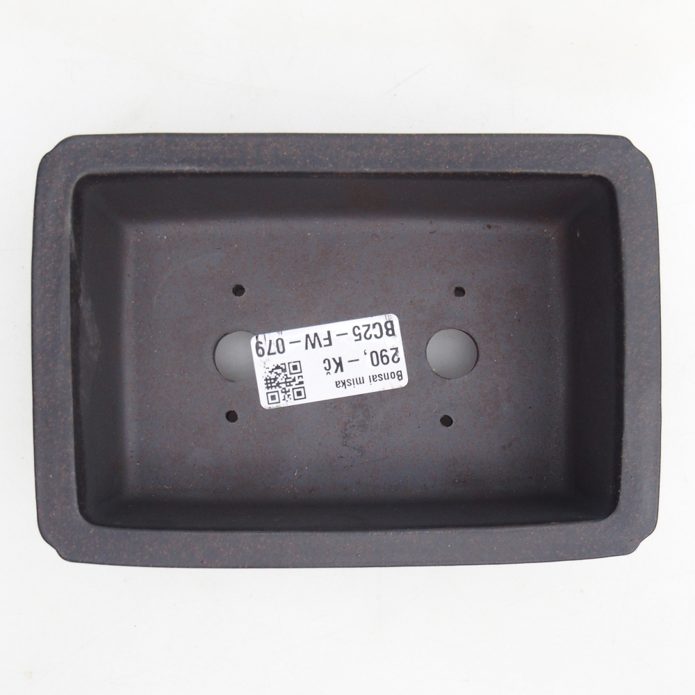 kerámia bonsai tál 14,5 x 10 x 4,5 cm, színe barnás okkersárga