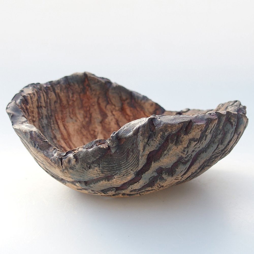 Kerámia kagyló 13 x 12,5 x 7 cm , lila színű