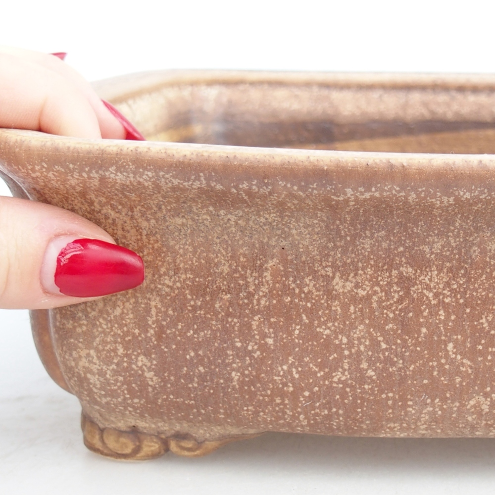 kerámia bonsai tál 25 x 20 x 7,5 cm, rózsaszínű