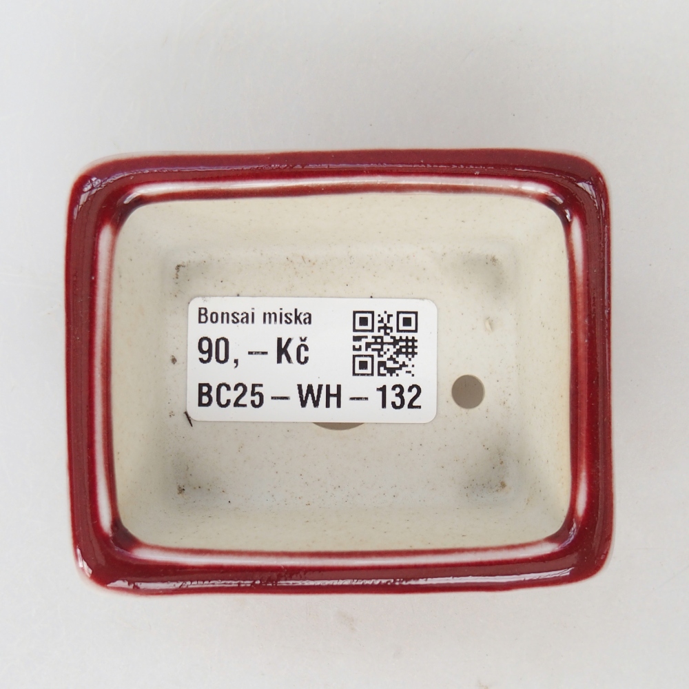 Mini bonsai tál 7,5 x 6,5 x 3,5 cm, piros színben