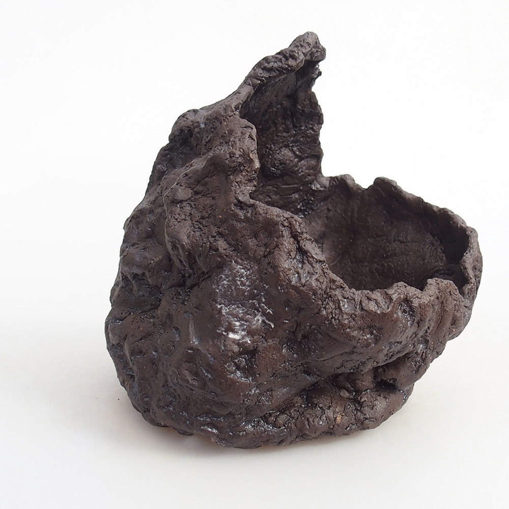 Kerámia kagyló 11 x 10 x 14 cm , barna színű