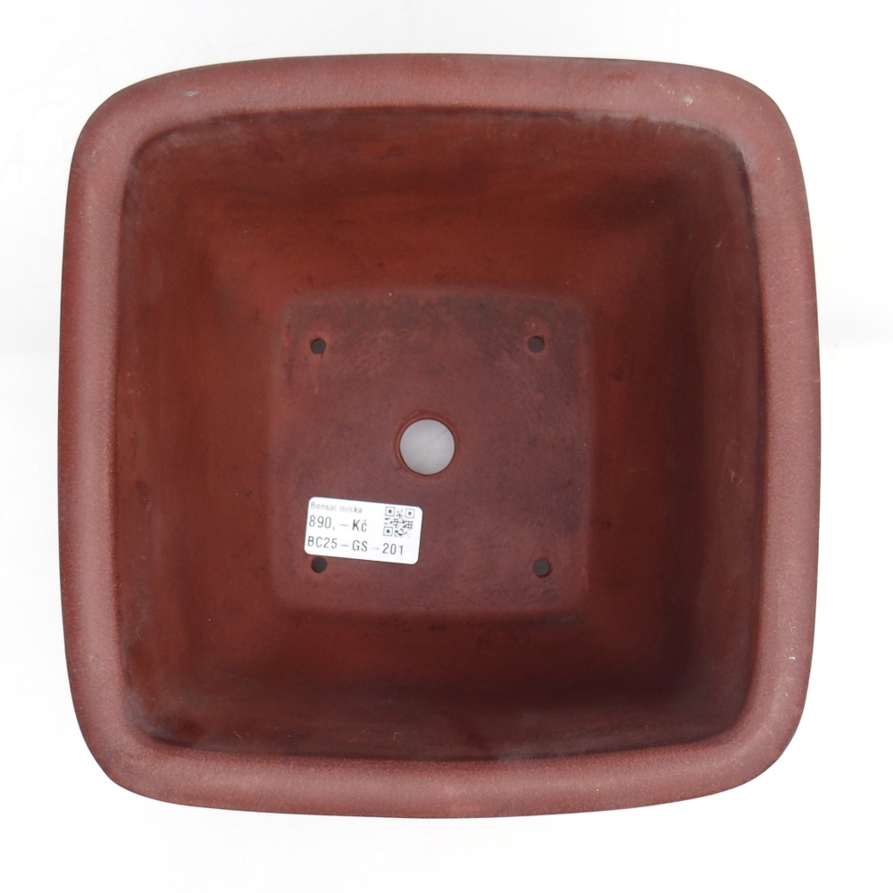 kerámia bonsai tál 21 x 21 x 13,5 cm, barna