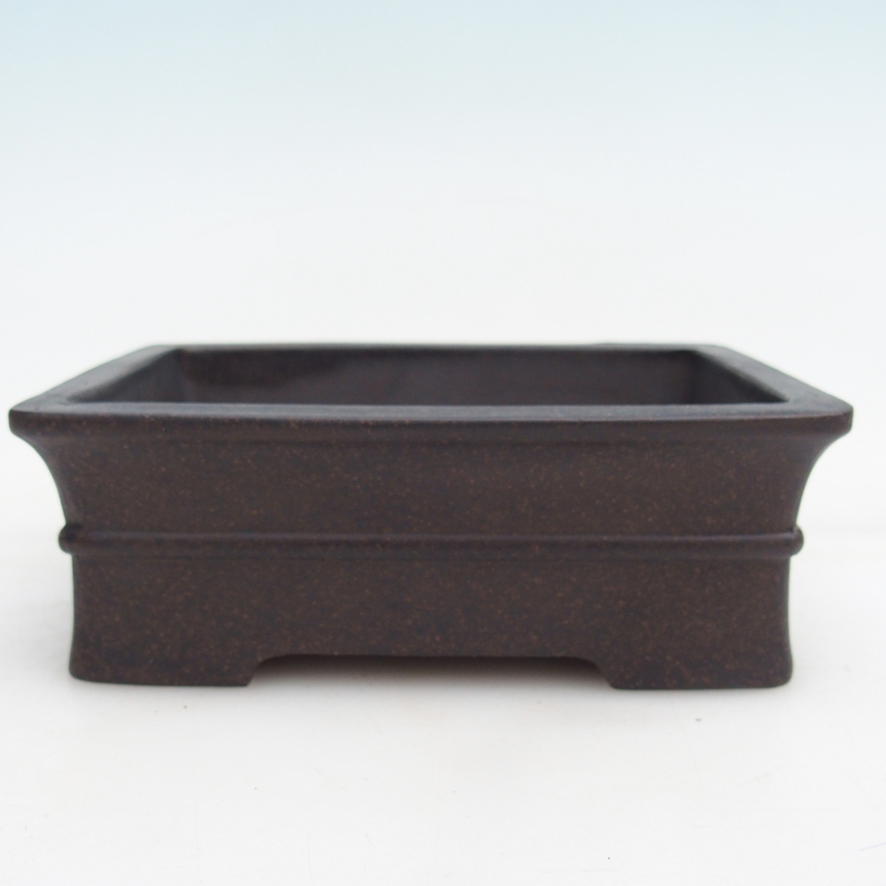 kerámia bonsai tál 14,5 x 10,5 x 5 cm, színe barnás okkersárga