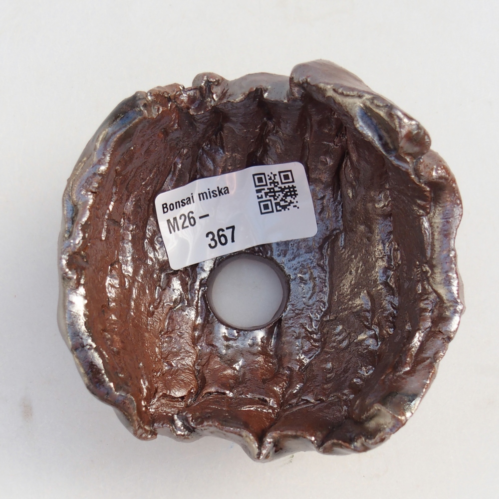 Kerámia kagyló 9 x 8,5 x 4 cm , színe barna