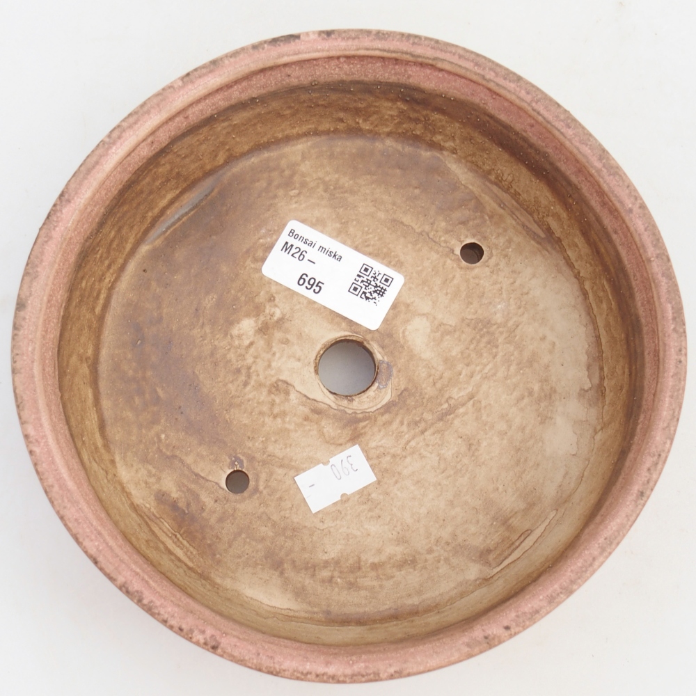 kerámia bonsai tál 18 x 18 x 5 cm, rózsaszínű
