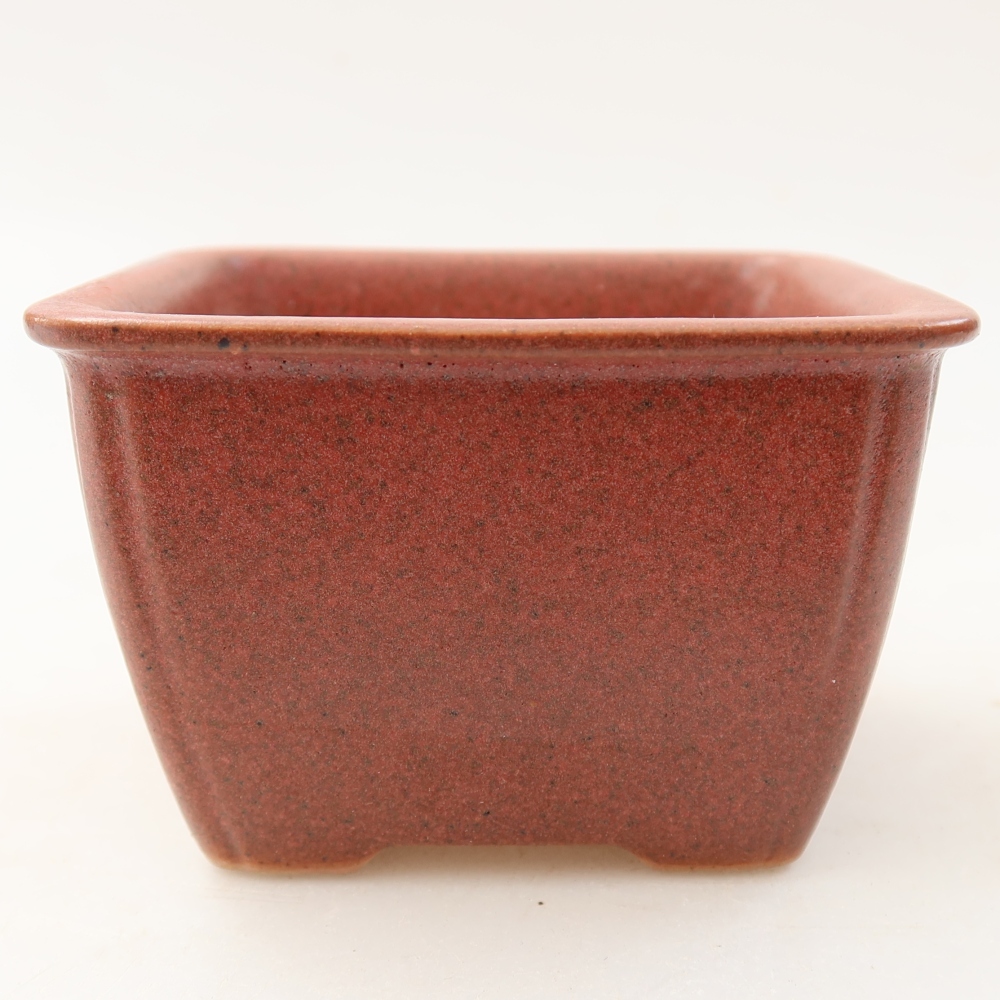 Kerámia bonsai tál 8,5 x 8,5 x 5,5 cm, rózsaszínű