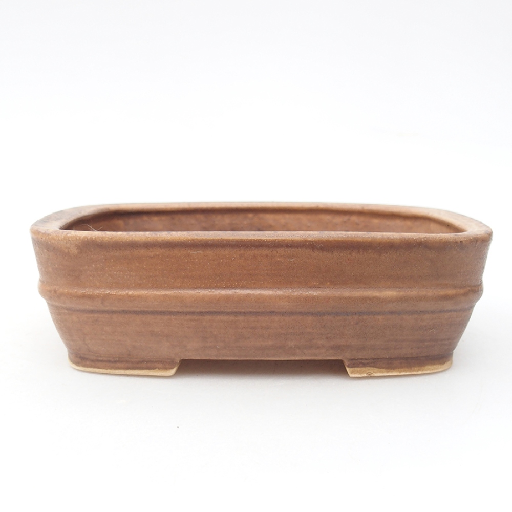 kerámia bonsai tál 14,5 x 11,5 x 4 cm, barna