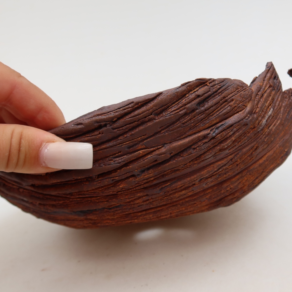 Kerámia kagyló 20 x 17,5 x 7 cm , barna színű
