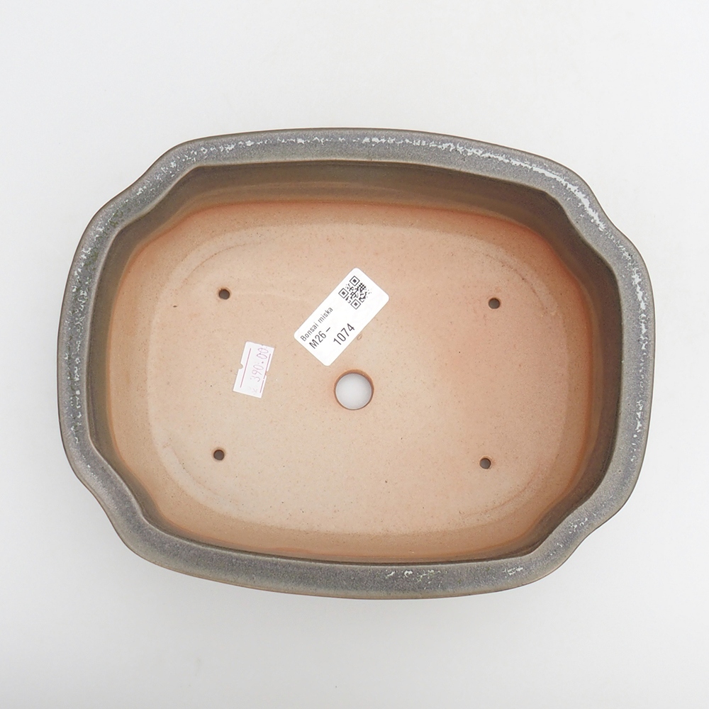 kerámia bonsai tál 22 x 16,5 x 7 cm, zöld