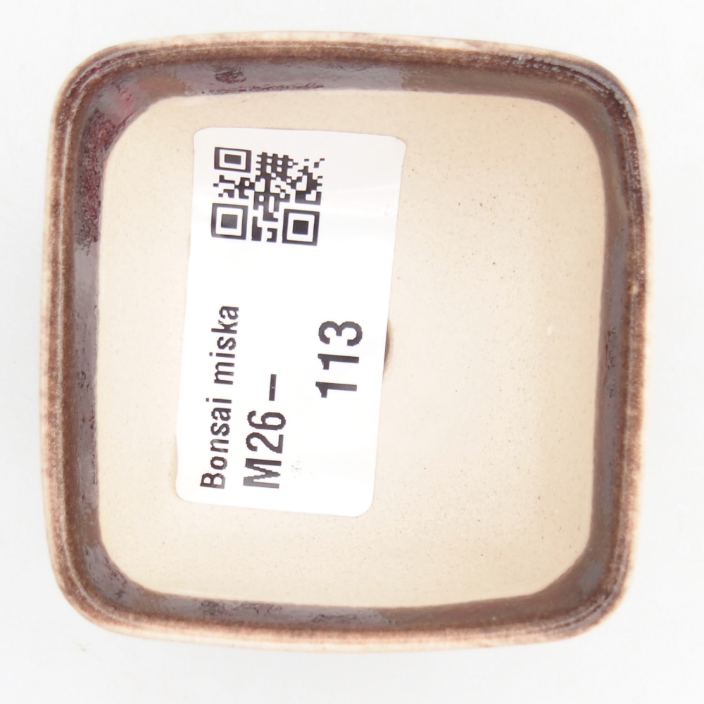 Mini bonsai tál 5 x 5 x 3 cm, piros színben
