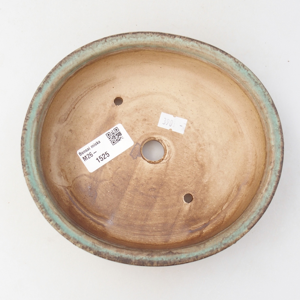 Bonsai kerámia tál 17,5 x 16 x 4,5 cm, zöld
