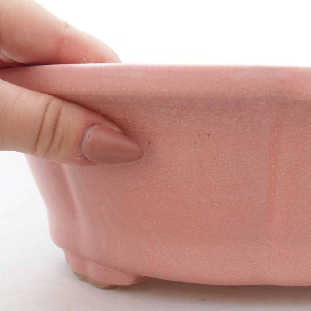 kerámia bonsai tál 26 x 26 x 8 cm, rózsaszínű