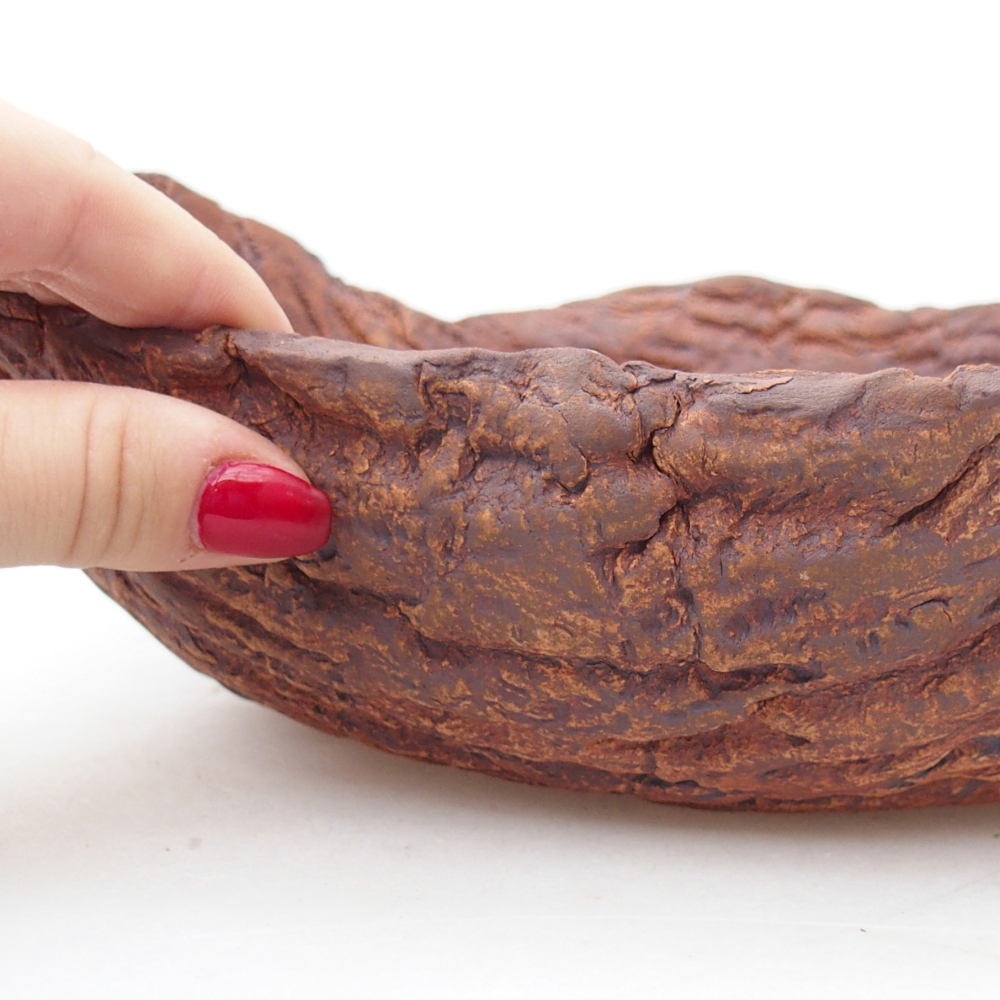 Kerámia kagyló 26,5 x 21 x 9,5 cm , színe barna