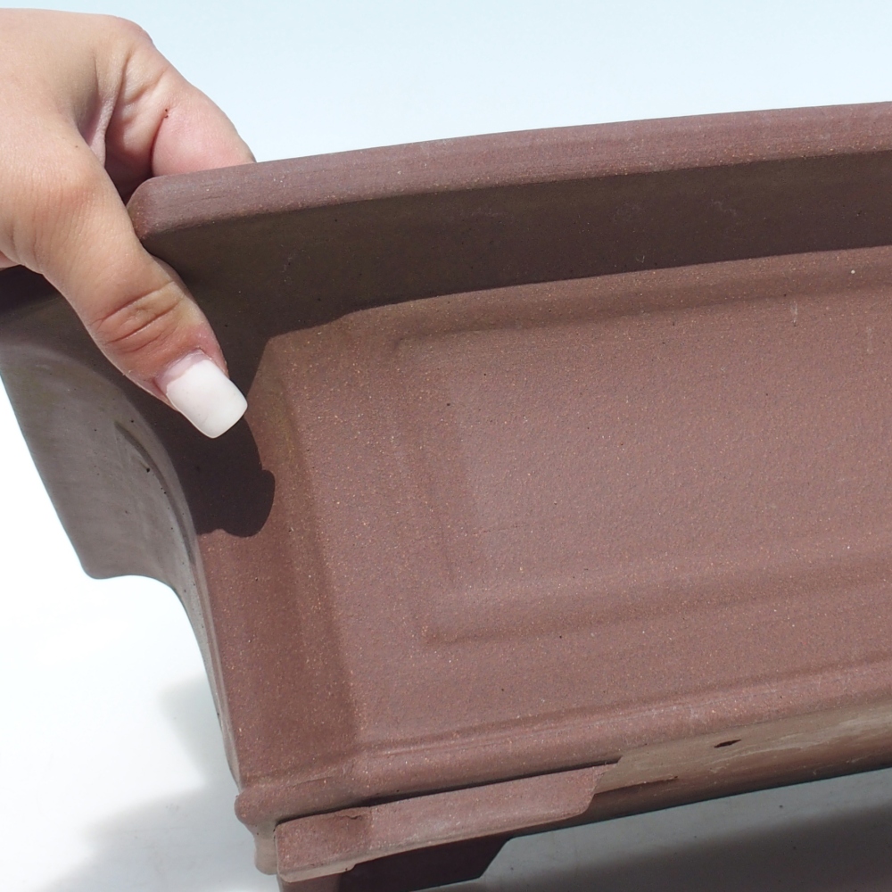 Bonsai tál 40,5 x 31,5 x 13 cm nyírfa barna