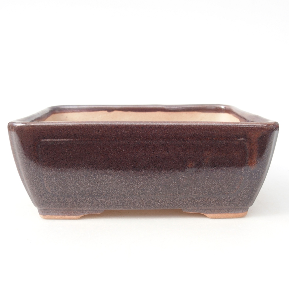 kerámia bonsai tál 15,5 x 11,5 x 6 cm, barna