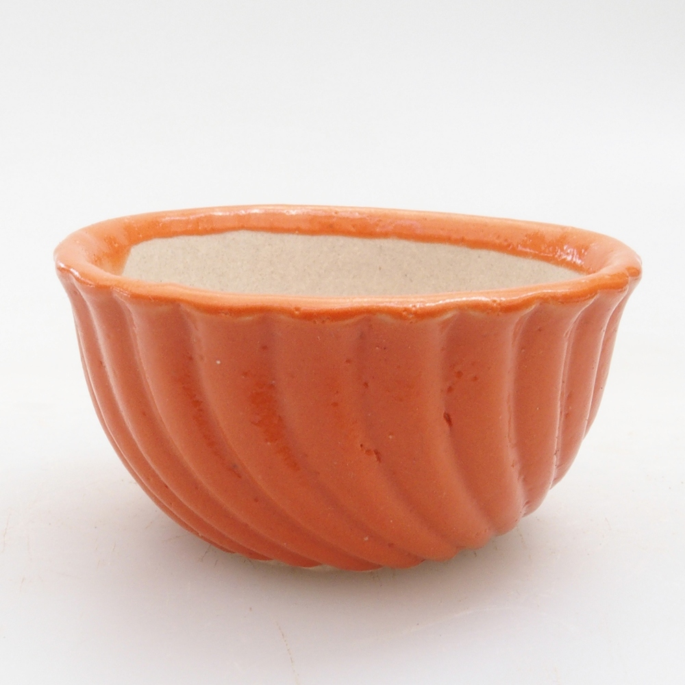 Mini bonsai tál 5 x 5 x 2,5 cm, narancssárga