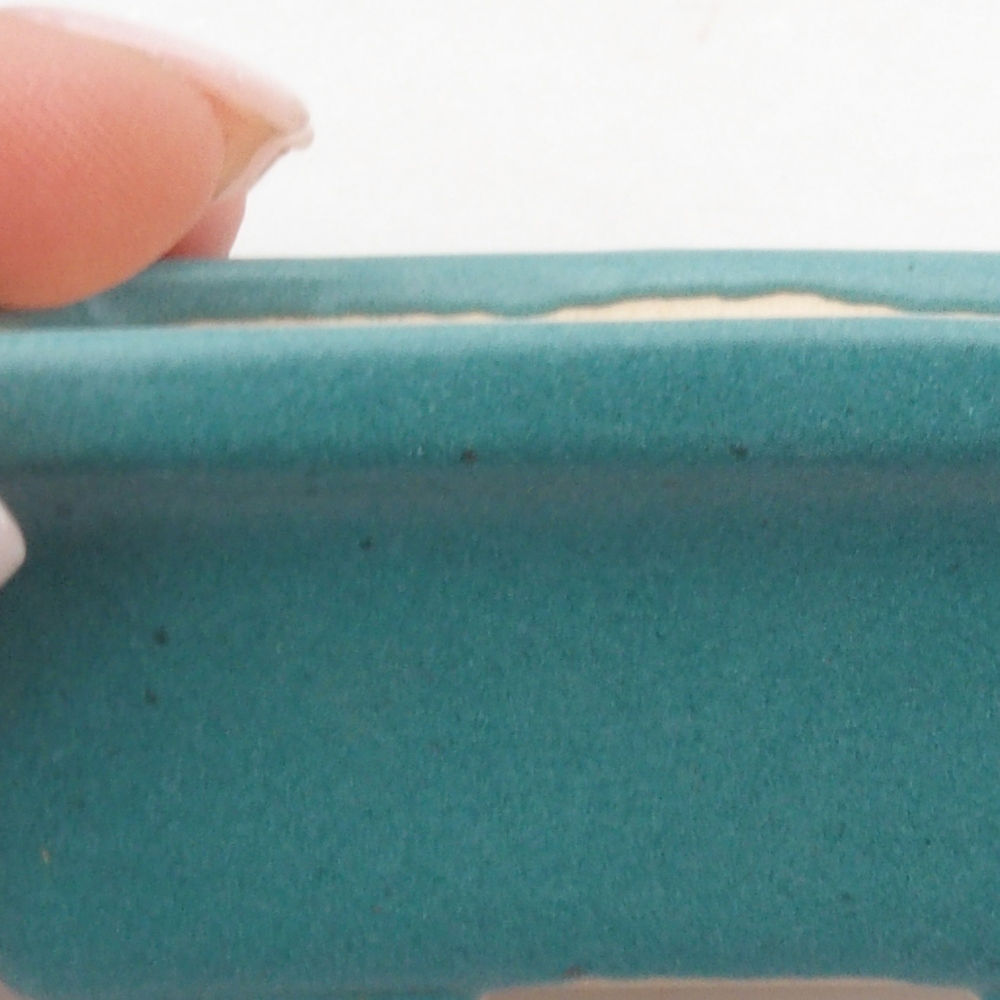 kerámia bonsai tál 6,5 x 5,5 x 4 cm, kék színben