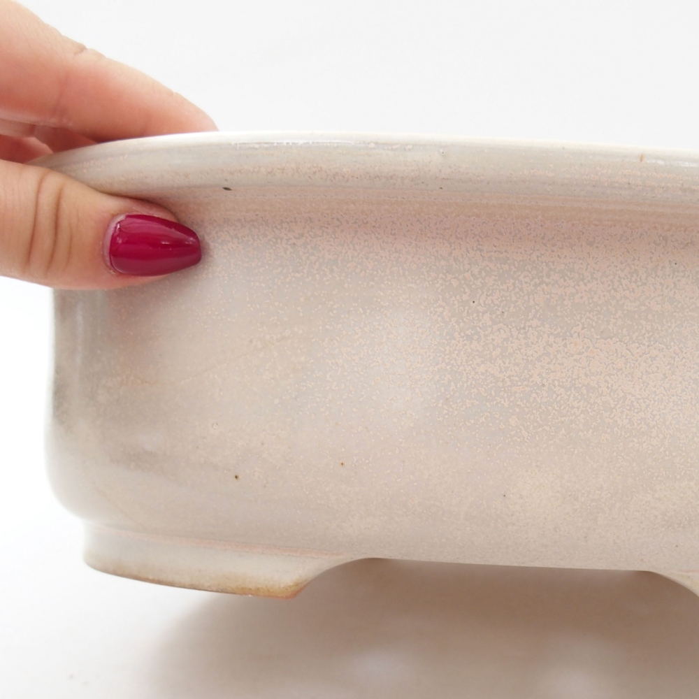 kerámia bonsai tál 26 x 22 x 8 cm, bézs színű