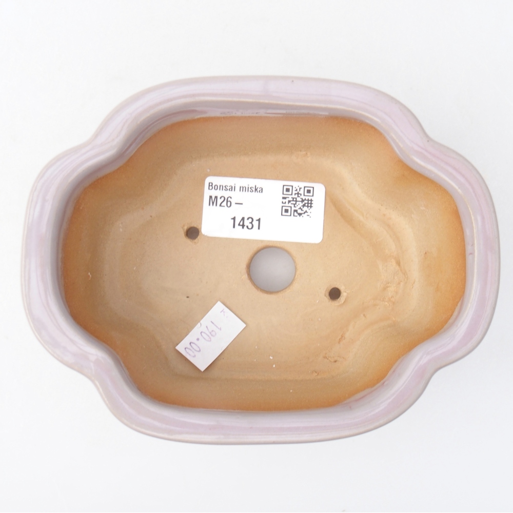 kerámia bonsai tál 13 x 10 x 5 cm, rózsaszínű