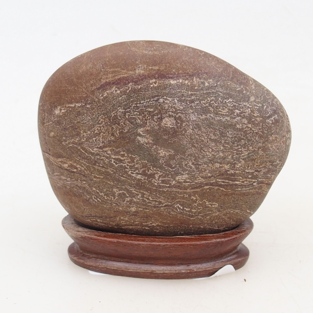 Suiseki - Kő DAI-val (fa alapon)