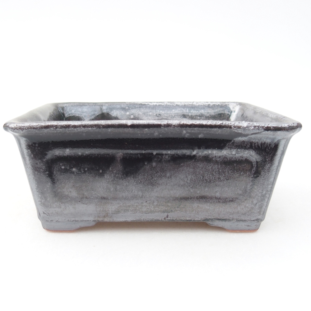 Kerámia bonsai tál 13,5 x 10 x 5,5 cm, fém színben