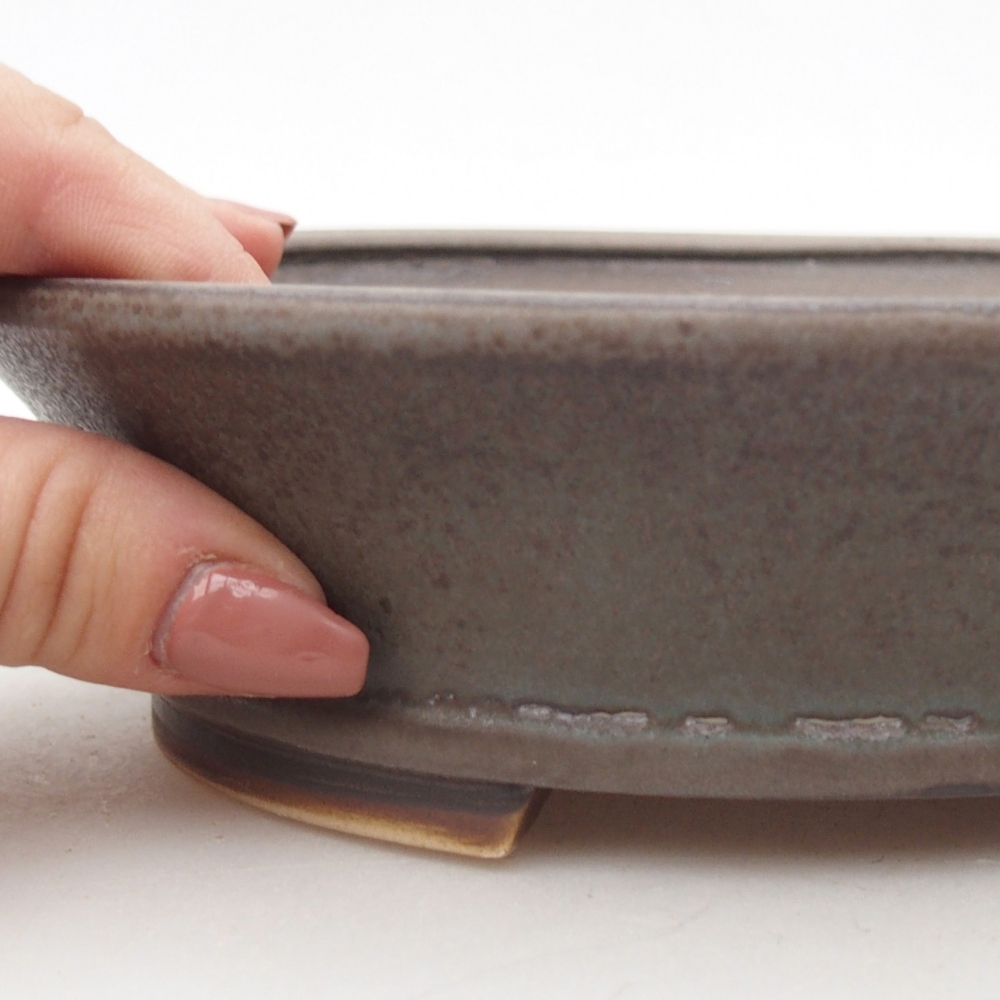 kerámia bonsai tál 17,5 x 16 x 5 cm, kék színben